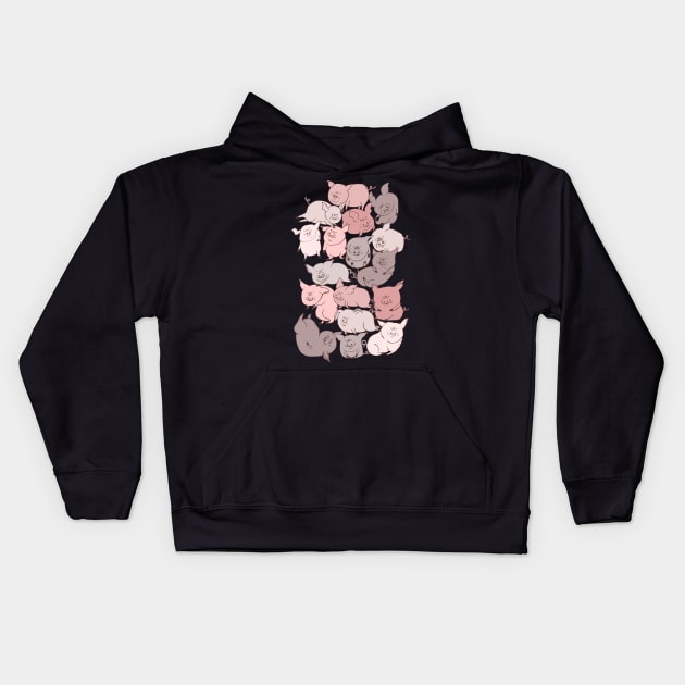 Pigs Kids Hoodie by msmart